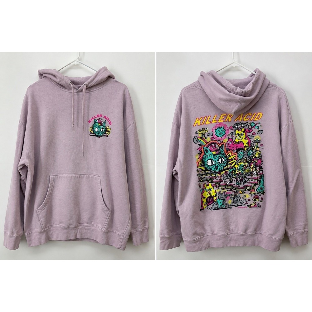 Acid CatLavender RAVE Hoodie (XL)
